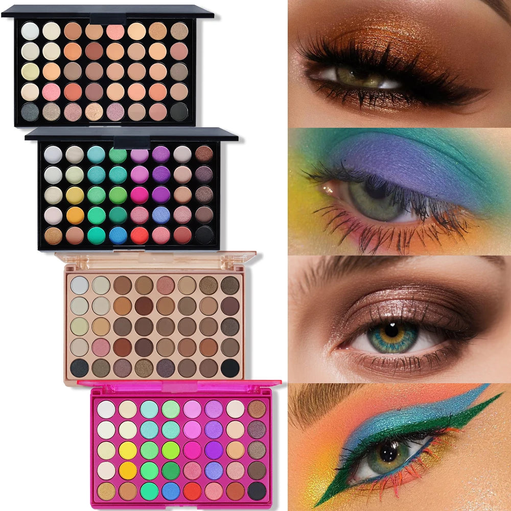 POPFEEL 40-Color Eyeshadow Palette – Matte & Shimmer Shades Eyeshadow Palette PLUSH