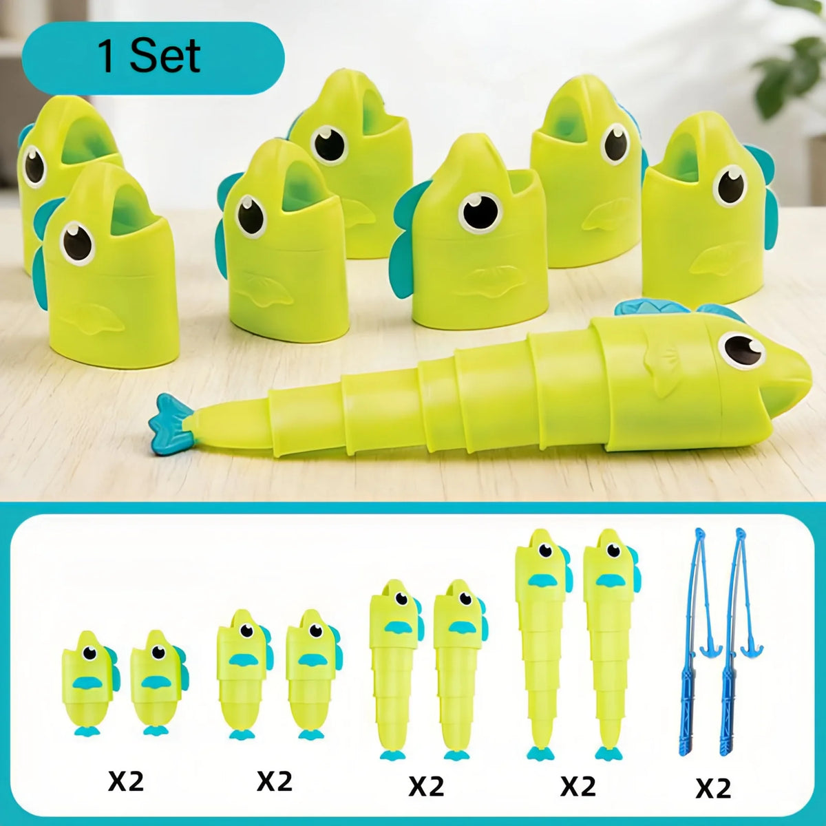 Fishing Master Extendable Fishing Table – Kids Puzzle Toy Kids Fishing Game PLUSH 1 Set