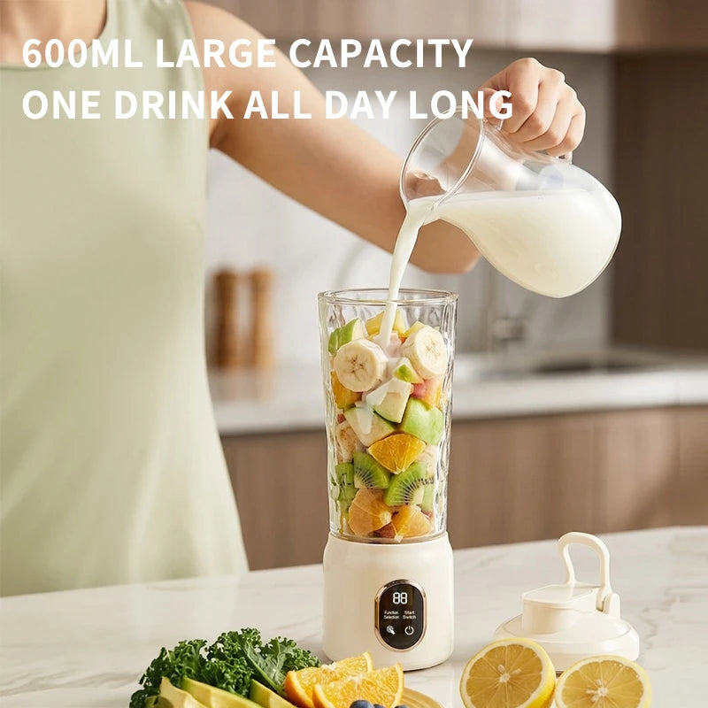 Portable Rechargeable Electric Juicer Cup | Digital Display Electric Juicer Cup PLUSH