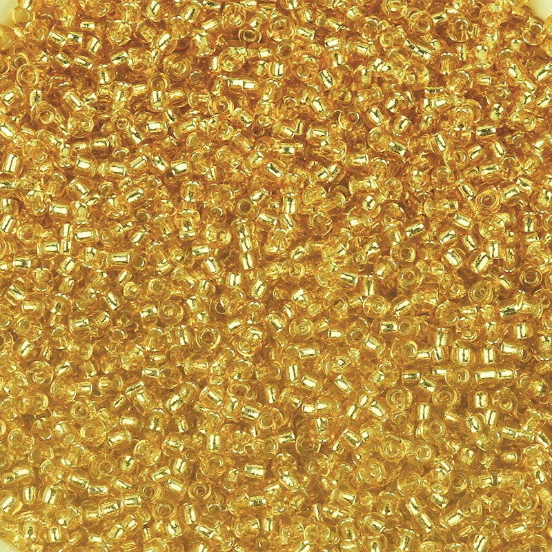 Silver Filled Glass Tube Seed Beads 10g – DIY Jewelry Making Glass Seed Beads PLUSH apricot yellow