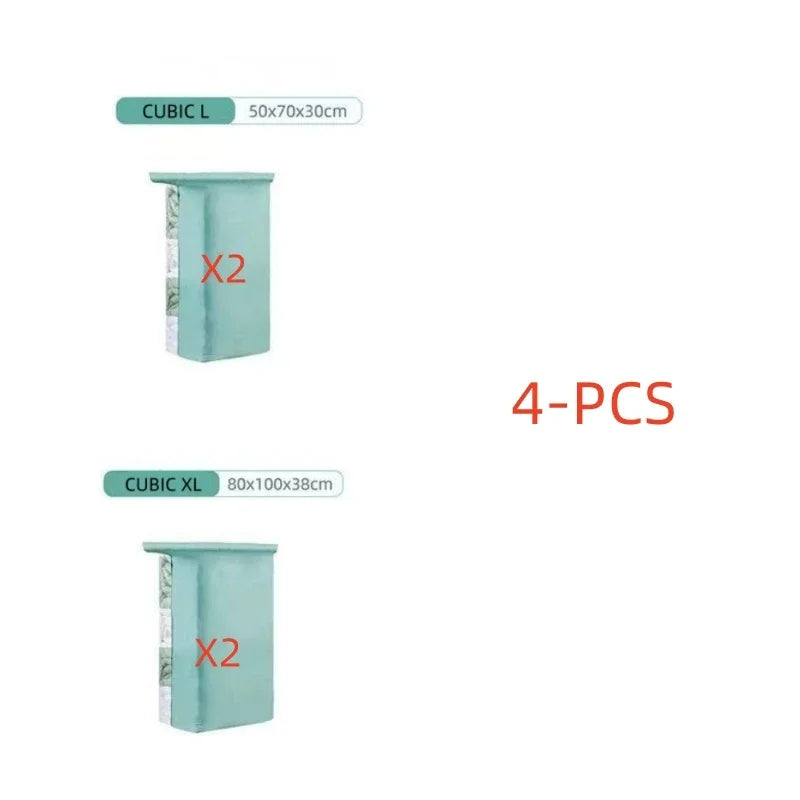 TAILI No-Pump Vacuum Storage Bags 3-5PC | Clothes & Blankets Vacuum Storage Bags PLUSH MIX 4 PCS