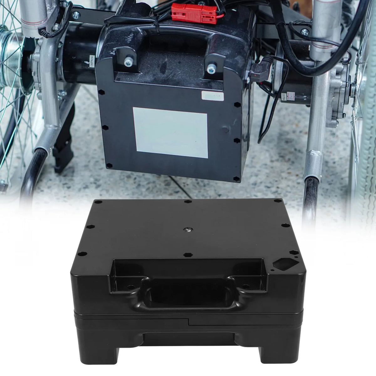 Wheelchair Battery Storage Box – Dual 12V 12Ah 24V ABS Wheelchair Battery Box PLUSH