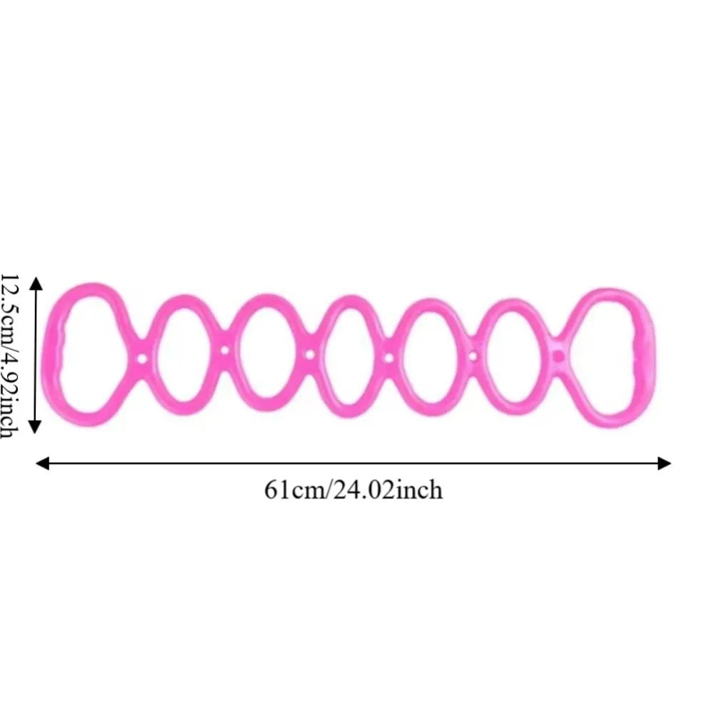 7-Hole Silicone Stretch Resistance Band – Portable Fitness Resistance Band PLUSH