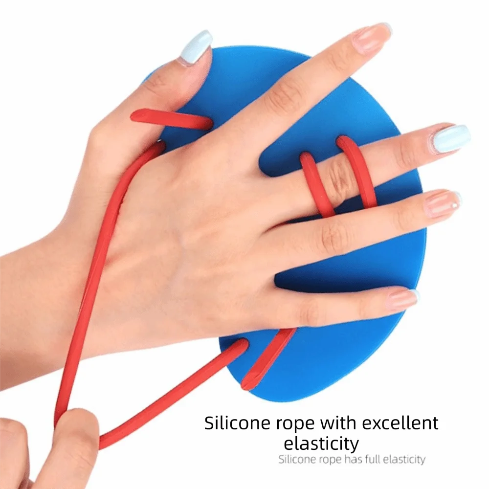 Silicone Finger Webbed Swimming Paddles – Adjustable Hand Fins Swim Training Paddles PLUSH