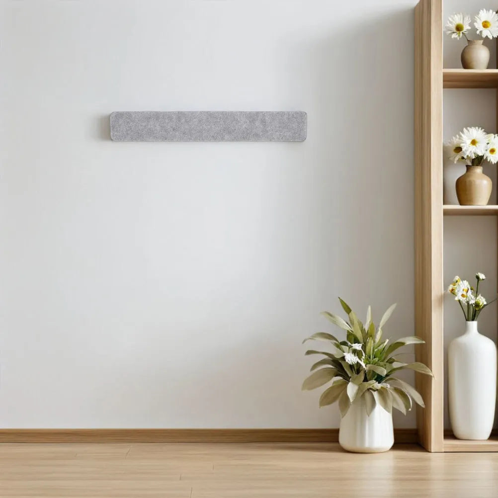 Self-Adhesive Felt Board Strips 6-Pack | Light Gray Wall Pin Board Felt Pin Board PLUSH