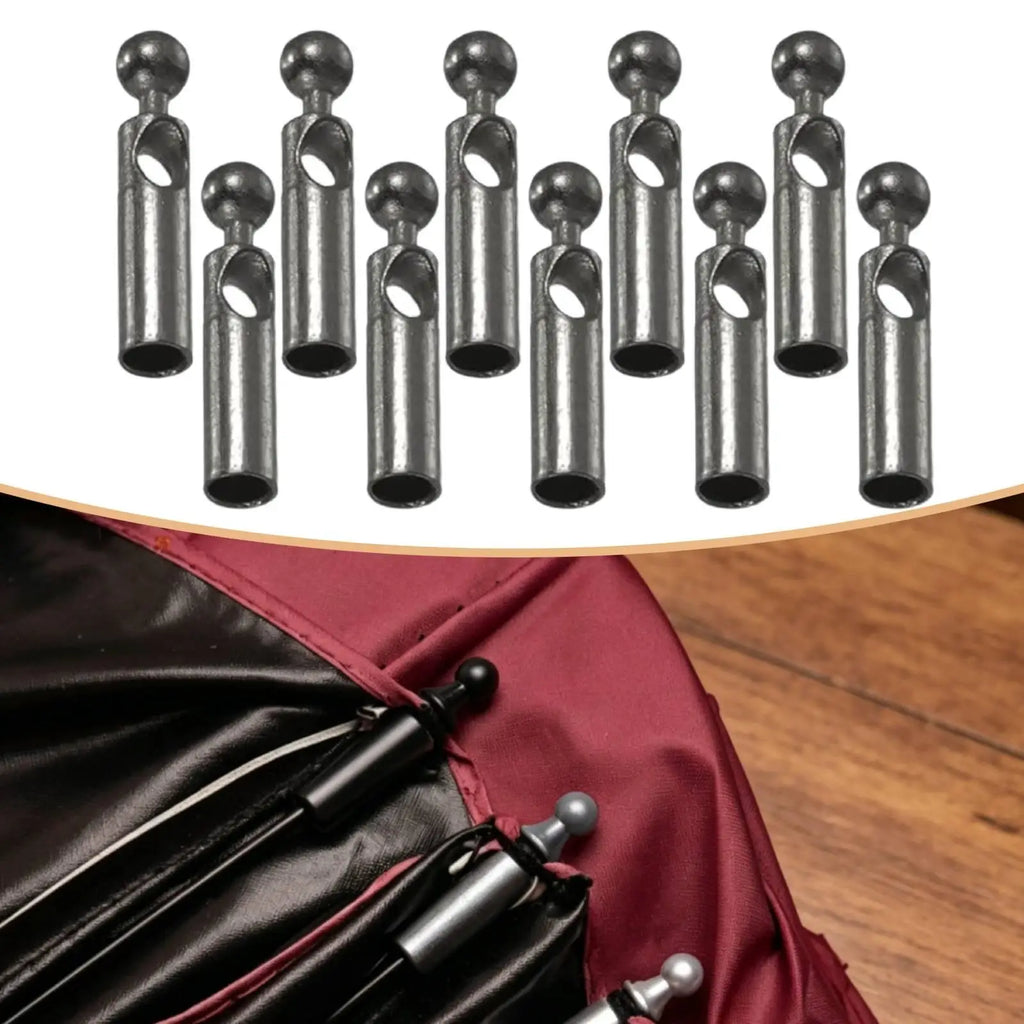 10pcs Metal Umbrella Tail Beads – Waterproof Replacement Tips Umbrella Repair Parts PLUSH