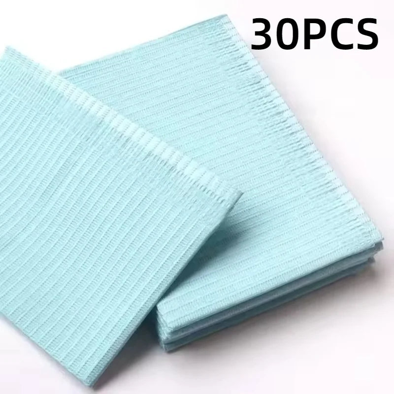 Disposable Nail Table Mats Waterproof Work Surface Covers 30/60pcs Nail Table Mats PLUSH Blue-30PCS