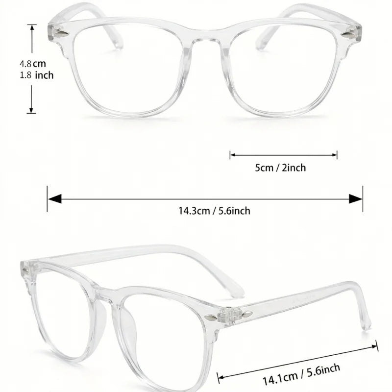 Anti-Blue Light Glasses – Oval Full-Rim Lightweight PC Frame Blue Light Glasses PLUSH