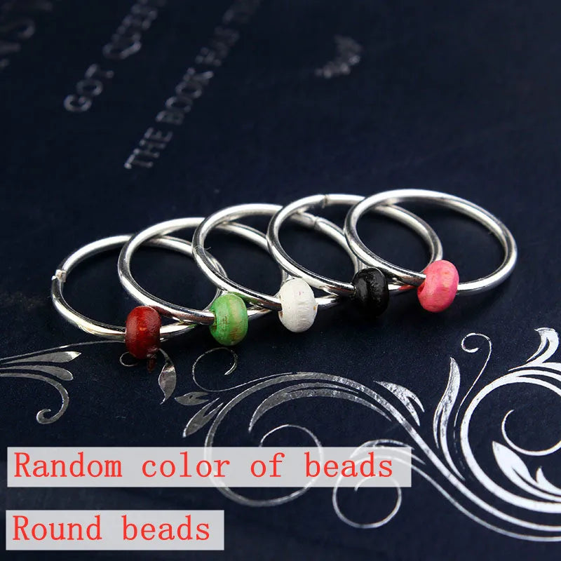 5-Piece Colorful Dreadlock Beads – Wooden Hair Rings & Cuffs Hair Braid Beads PLUSH 5pcs NO.7