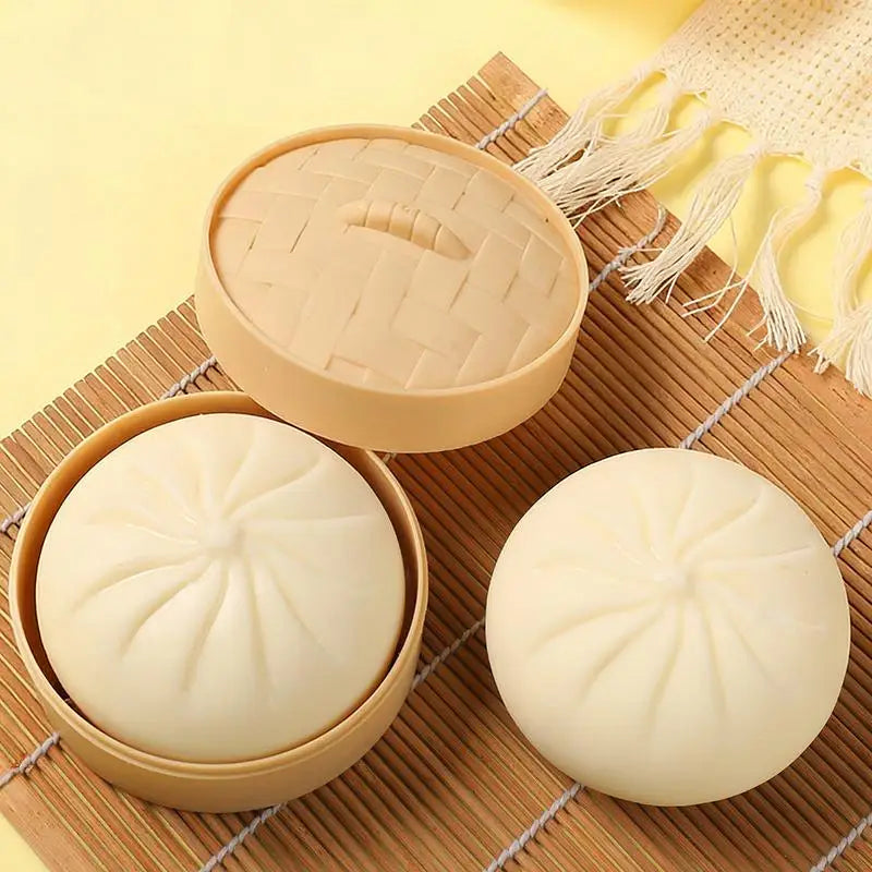 Steamed Bun Squishy Fidget Toy – Soft Squeeze Ball for Kids Squishy Fidget Toy PLUSH