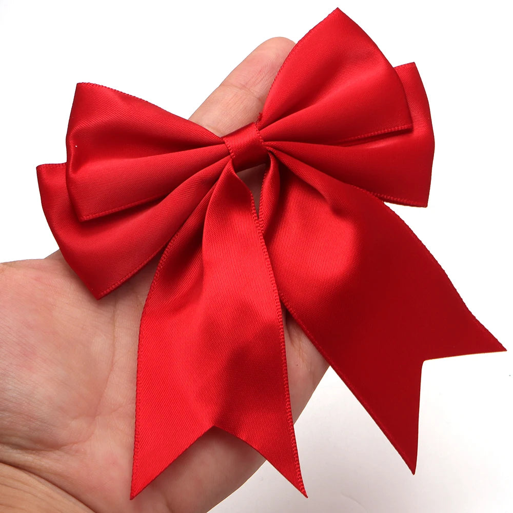 5pcs Double Layer Satin Swallowtail Bows – DIY Hair & Jewelry Ribbon Bow Findings PLUSH
