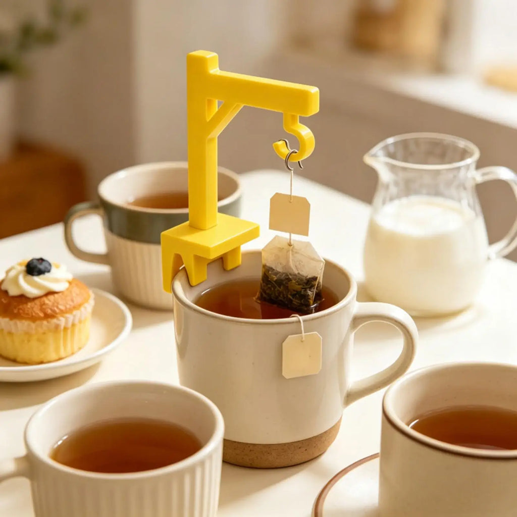 Crane Tea Bag Holder Clip – Cute Silicone Mug Accessory Tea Bag Clip PLUSH