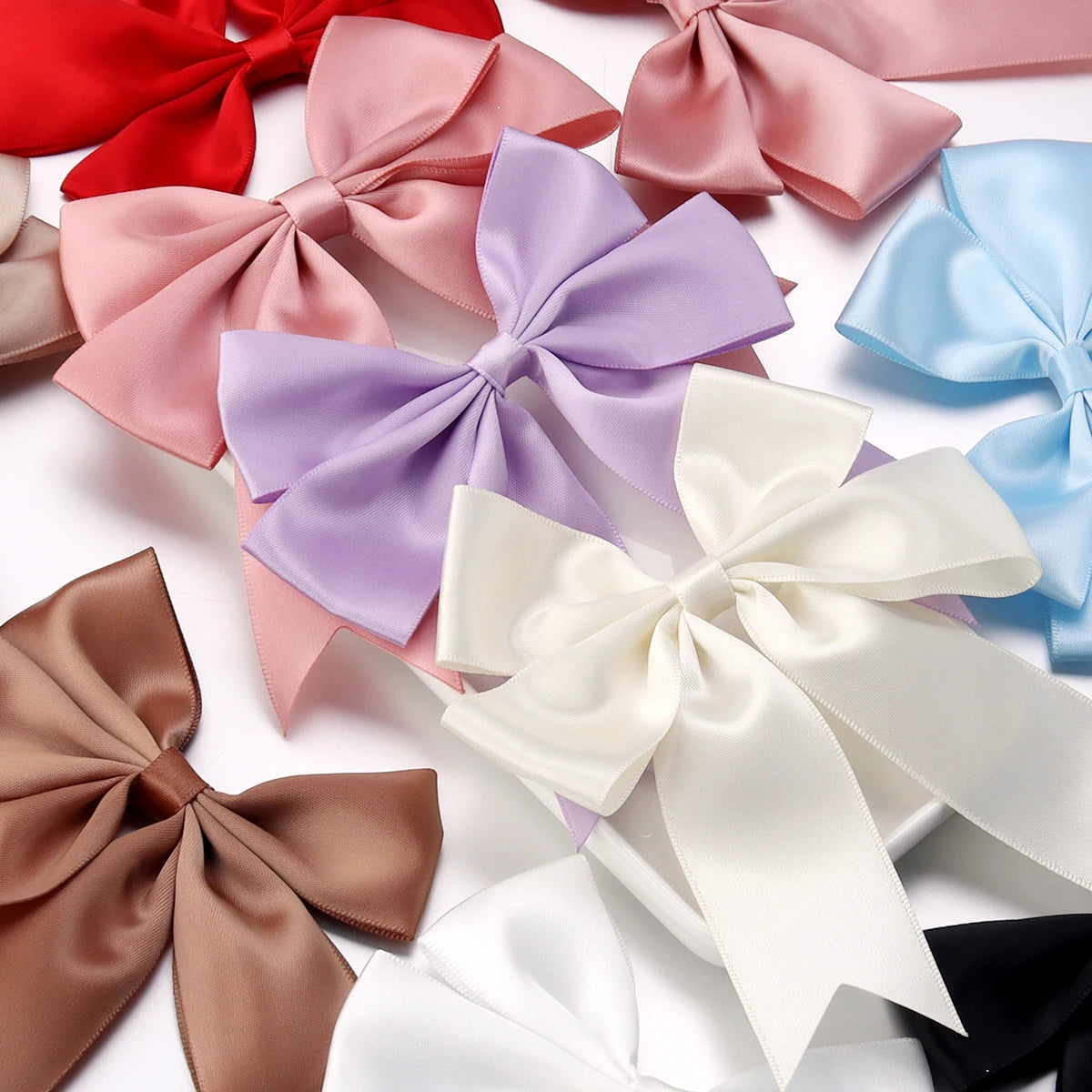 4pcs Satin Swallowtail Bows – DIY Jewelry & Hair Accessories Craft Bow Embellishments PLUSH