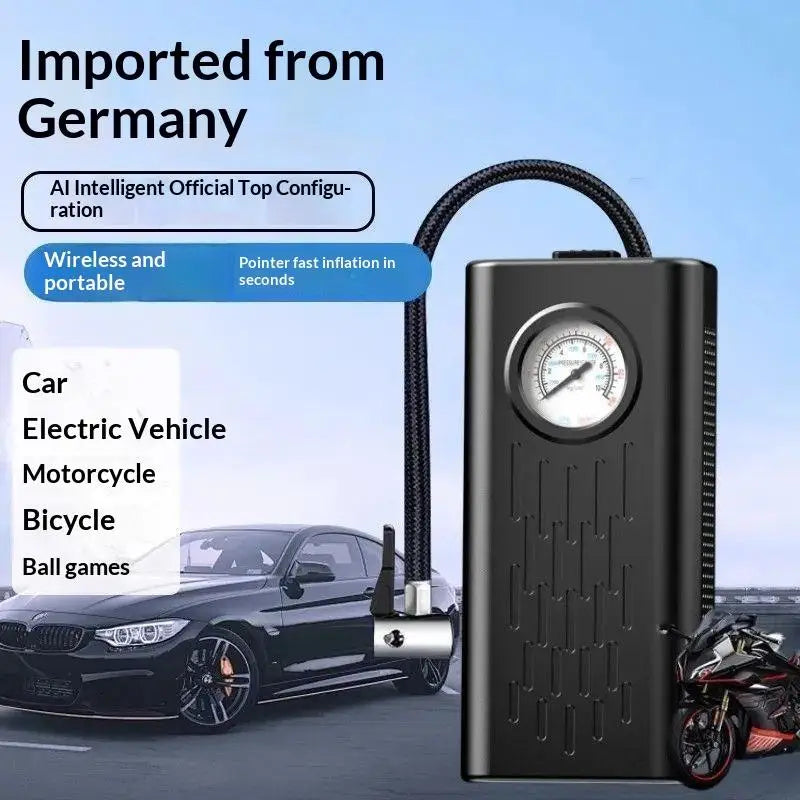 Cordless Portable Tire Inflator with Pointer Pressure Gauge Portable Tire Inflator PLUSH