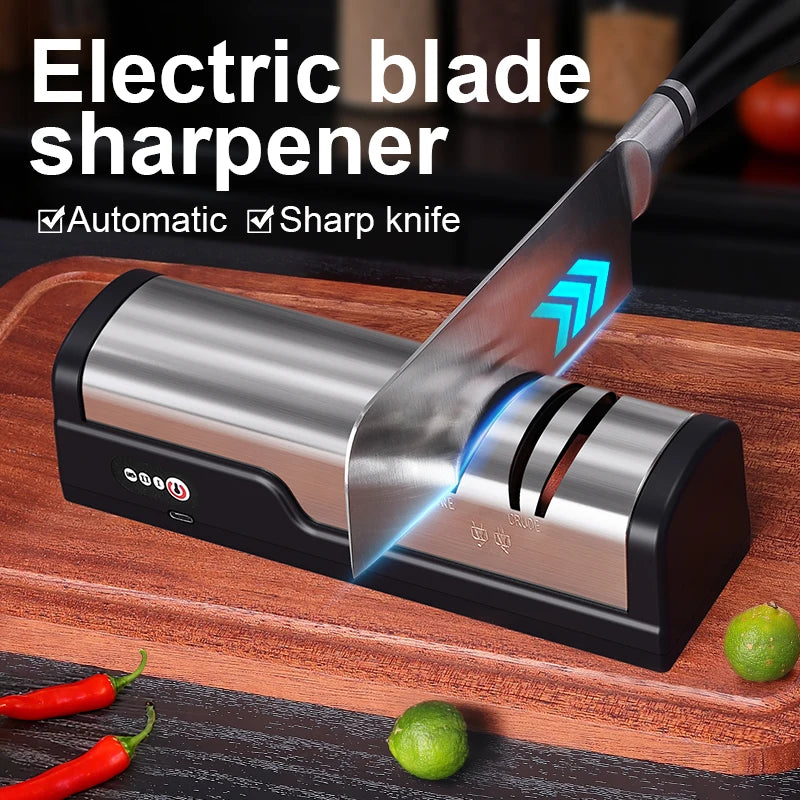 USB Rechargeable Electric Knife Sharpener – Adjustable Angle Electric Knife Sharpener PLUSH
