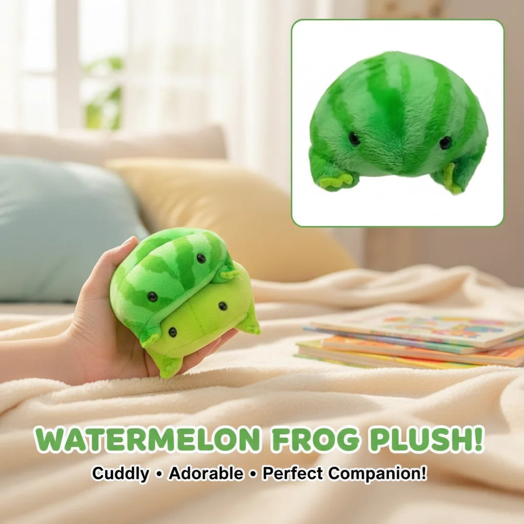 Watermelon Frog Plush Toy – Cute Stuffed Animal Kids Gift Stuffed Plush Toy PLUSH