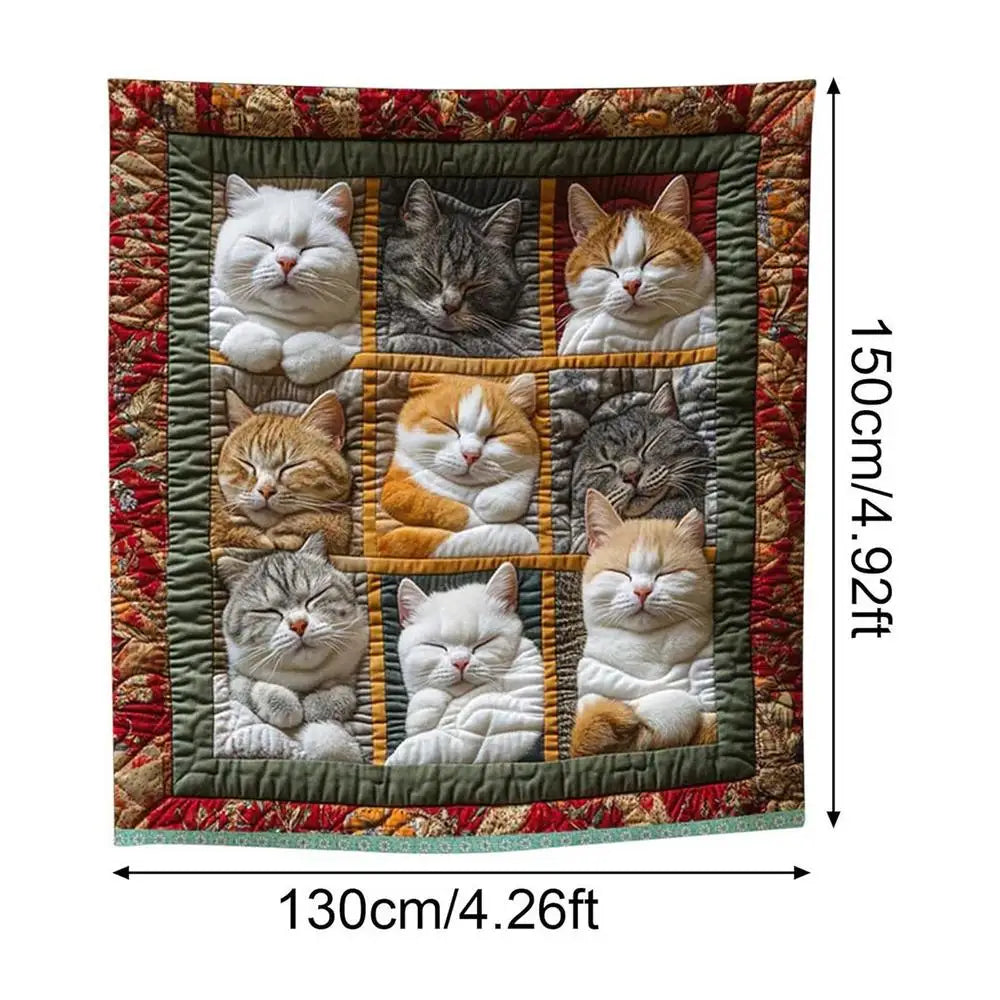 Cat Lover's Plush Fleece Throw Blanket – Sofa, Bed & Gift Fleece Throw Blanket PLUSH L