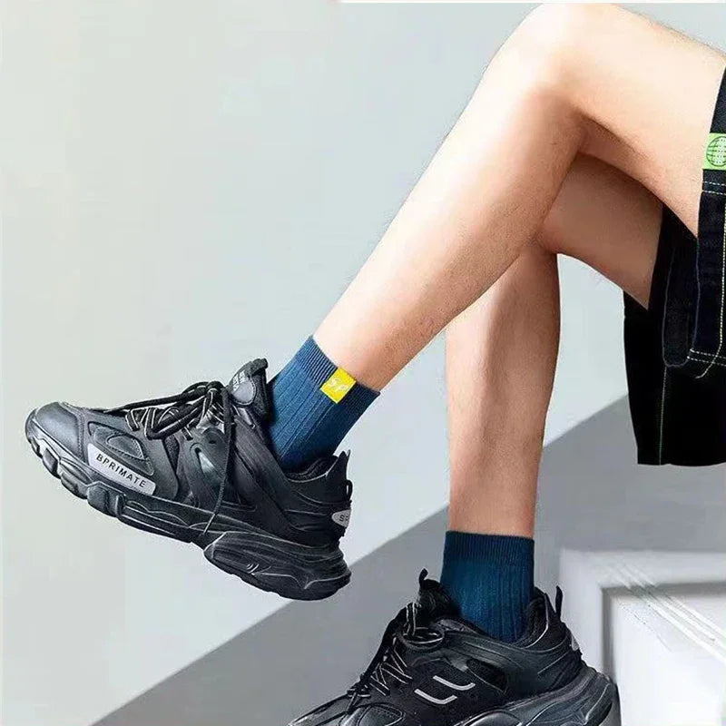 Men's Breathable Microfiber Tube Socks 5-Pack – Striped Men's Tube Socks PLUSH