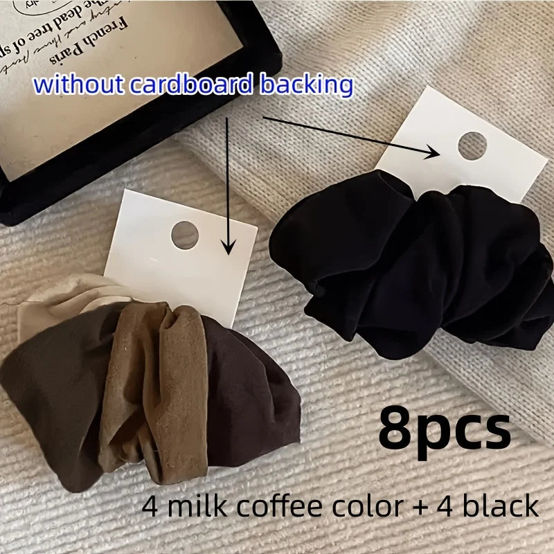 Wide Seamless Elastic Headband & Hair Tie for Women Hair Headband PLUSH 8pcs XXS