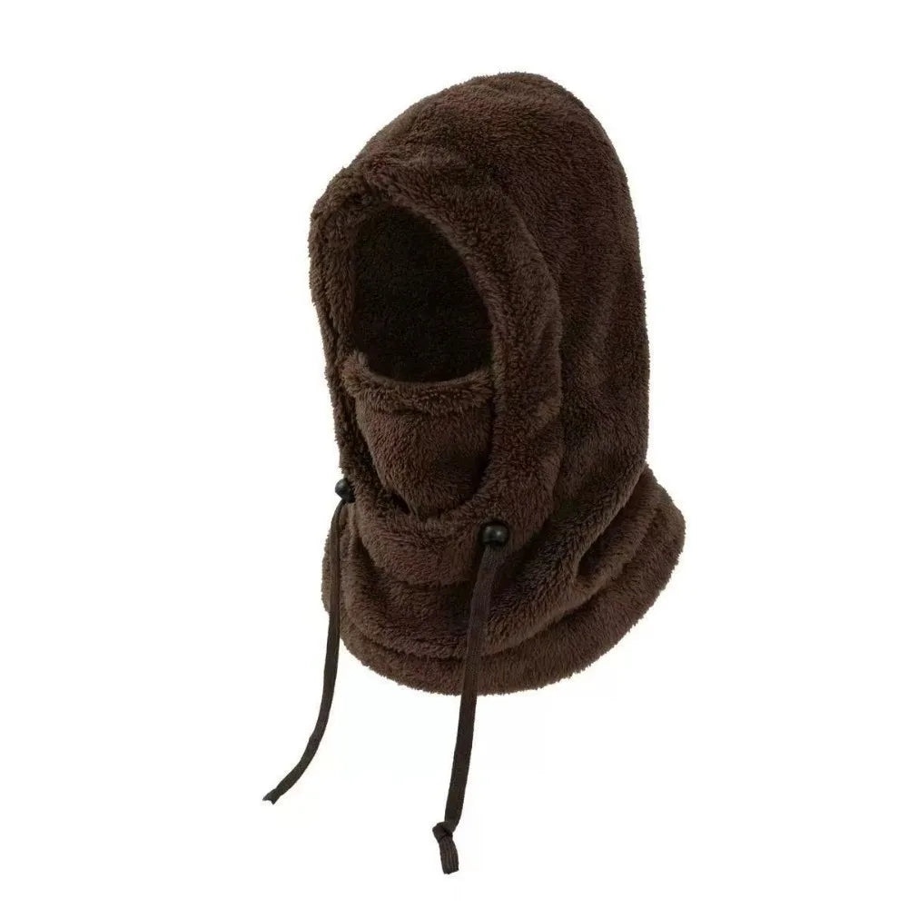 Women's Knit Balaclava Ski Mask – Windproof Winter Hood Cap Balaclava Winter Hat PLUSH Coffee