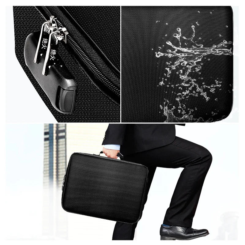 Fireproof Waterproof Document Storage Bag & Organizer Box Document Storage Bag PLUSH
