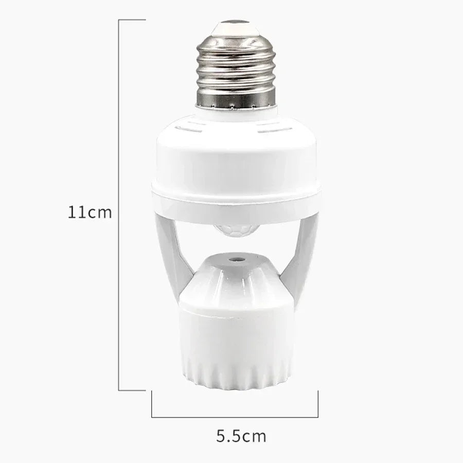 PIR Motion Sensor E27 E26 Lamp Base Socket Adapter 85-265V Motion Sensor Socket PLUSH