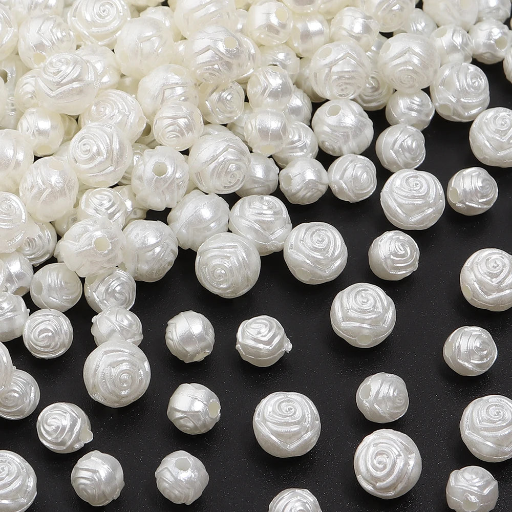 200-300pcs Rose Pearl Spacer Beads 6/8mm – DIY Jewelry Making Pearl Spacer Beads PLUSH
