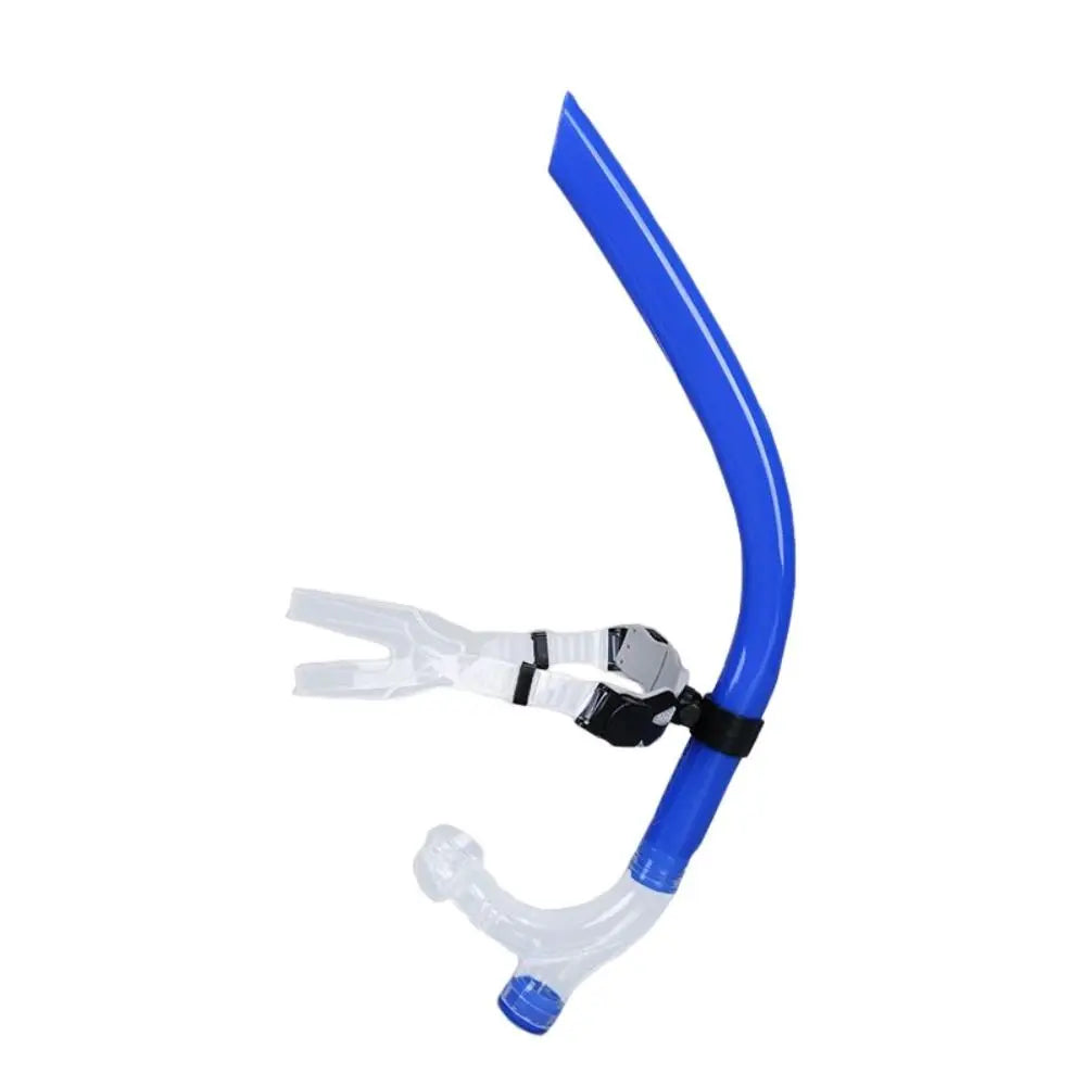 Silicone Swim Training Snorkel – Detachable Waterproof Breathing Tube Swim Training Snorkel PLUSH Blue