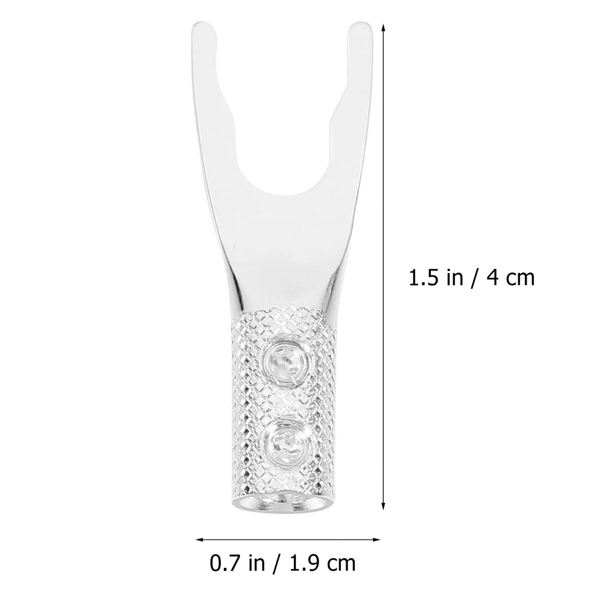 Silver Plated Y/U Shape Speaker Cable Plug Wire Connector Speaker Cable Connector PLUSH