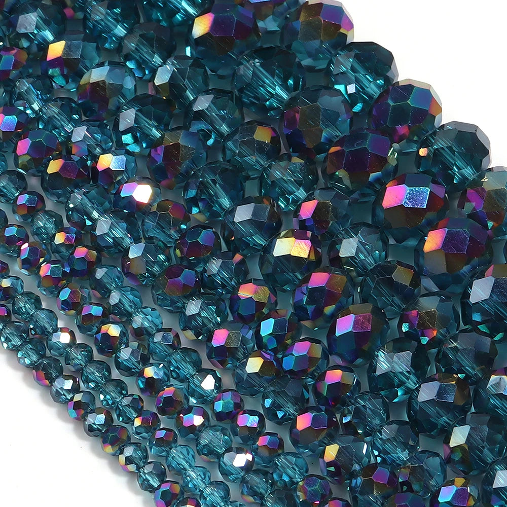 AB Crystal Abacus Rondelle Spacer Beads – DIY Jewelry Making Crystal Spacer Beads PLUSH