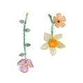 Handmade Resin Flower Necklace & Tassel Earrings | Korean Style Fashion Jewelry Set PLUSH Earrings