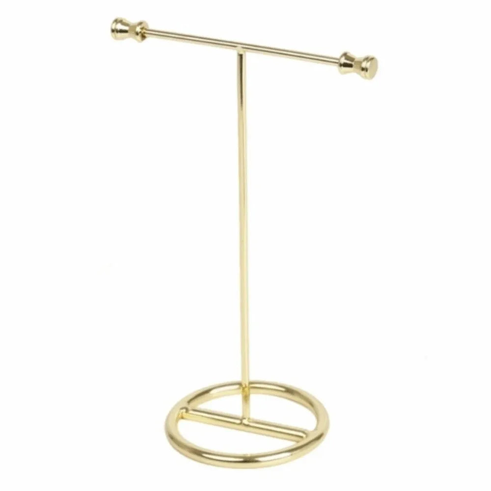 T-Shaped Metal Jewelry Display Stand – Earring & Necklace Rack Jewelry Display Stand PLUSH L-round