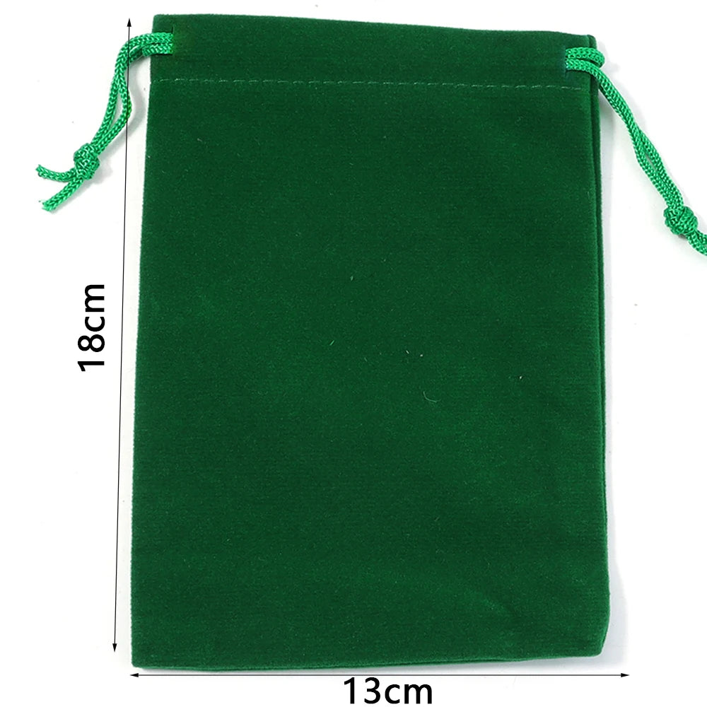 Dark Green Velvet Drawstring Pouches – Jewelry & Gift Bags 5-10pc Velvet Gift Pouches PLUSH 13X18cm 5pcs