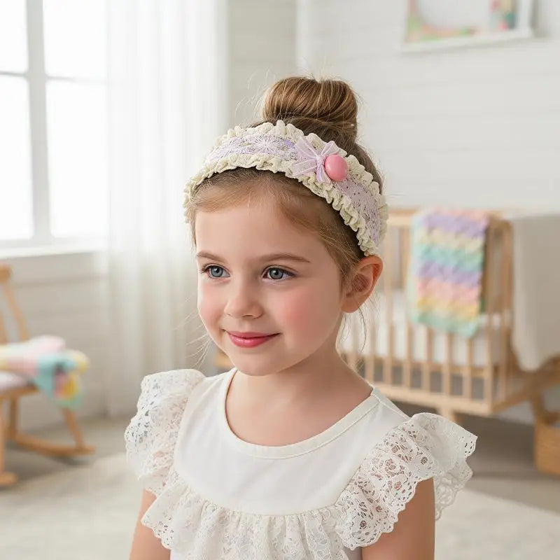 Baby Girls Princess Headbands with Bang Stickers – 1/3pcs Baby Hair Headband PLUSH