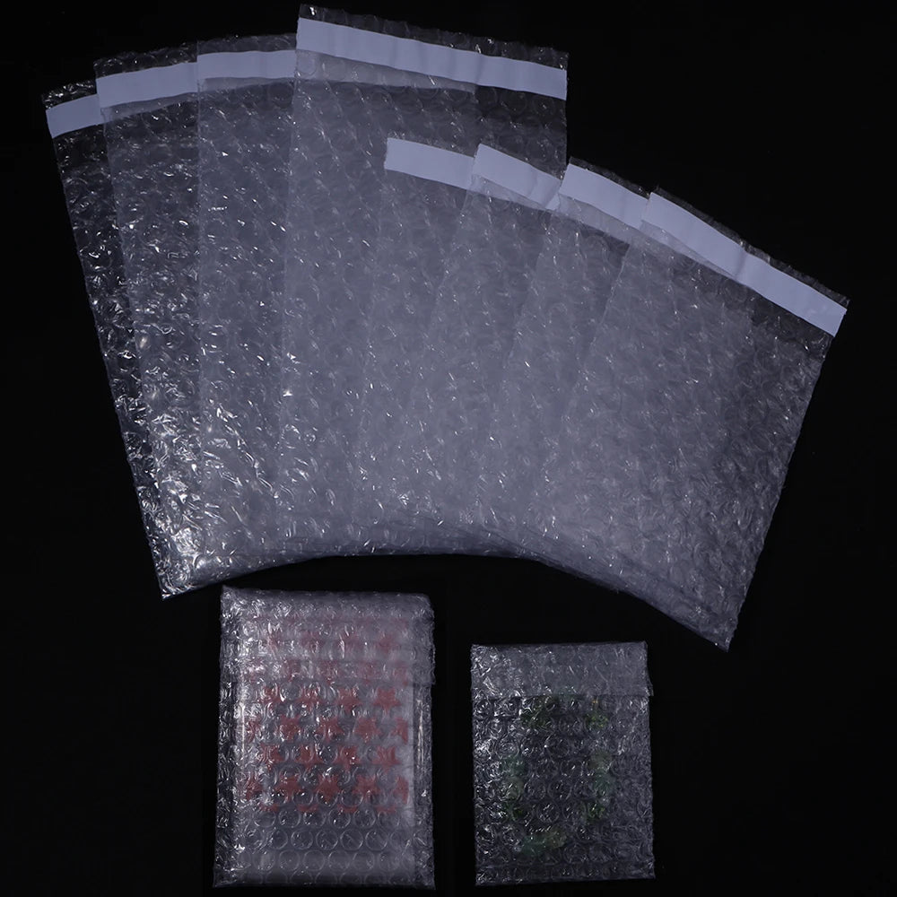 Self Adhesive Clear Bubble Wrap Pouches – Mailing Bags 10-50pcs Bubble Wrap Pouches PLUSH