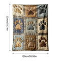 Flannel Paw Print Throw Blanket – Soft Multicolor Home Decor Flannel Throw Blanket PLUSH 150x200cm