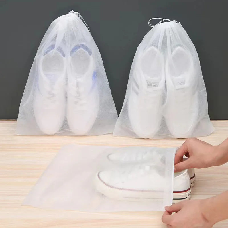 Non-Woven Drawstring Shoe Bags – Dustproof Travel Storage 20/50/100 Shoe Storage Bags PLUSH