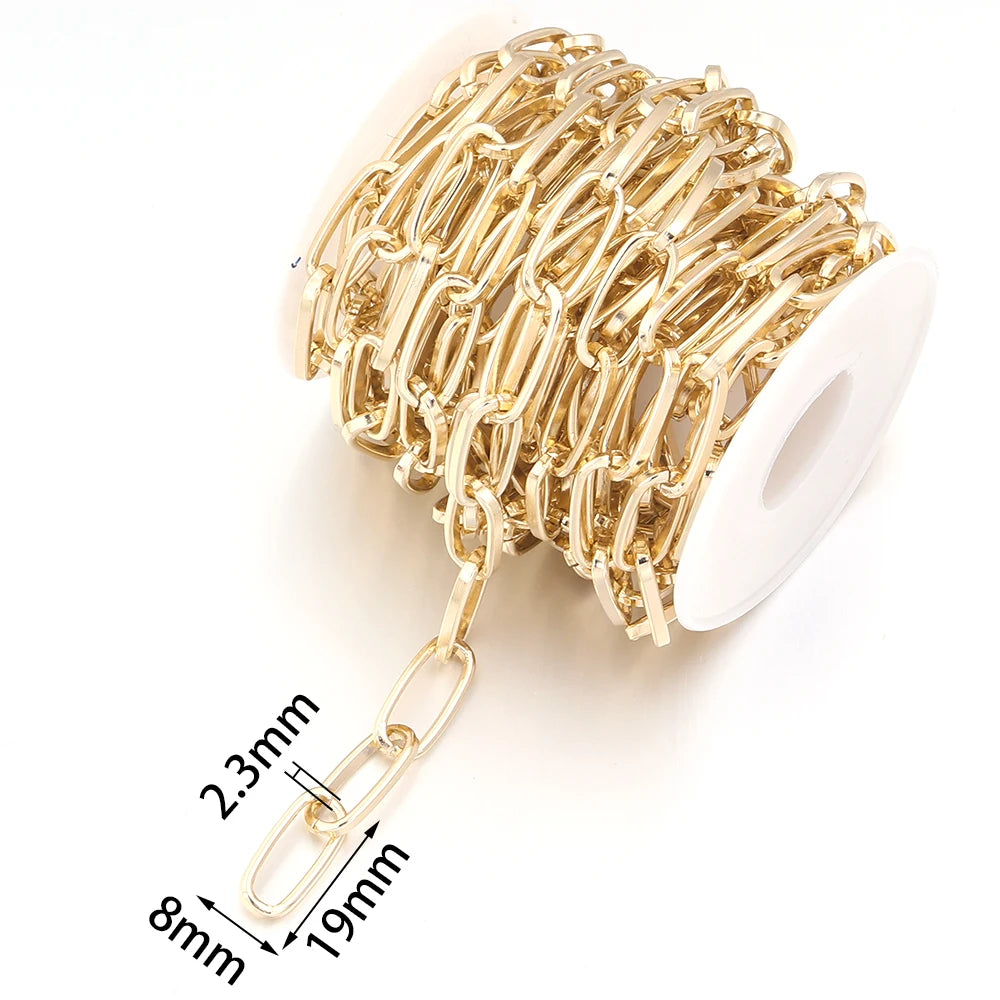 5 Yards Aluminum Cable Chain Gold Silver – DIY Jewelry Making Jewelry Chain PLUSH Light Gold 2.3mm