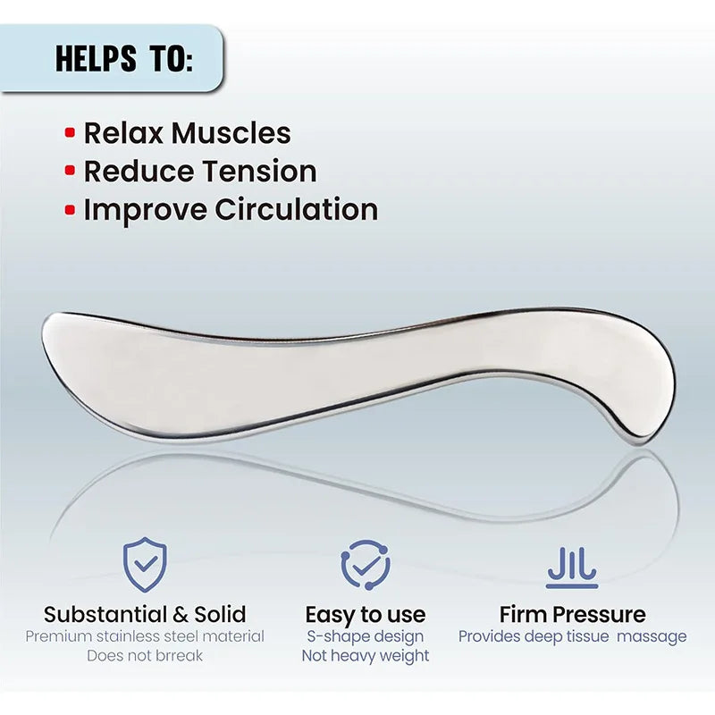 Stainless Steel Gua Sha Board – Full Body Fascia Massage Tool Gua Sha Massage Tool PLUSH
