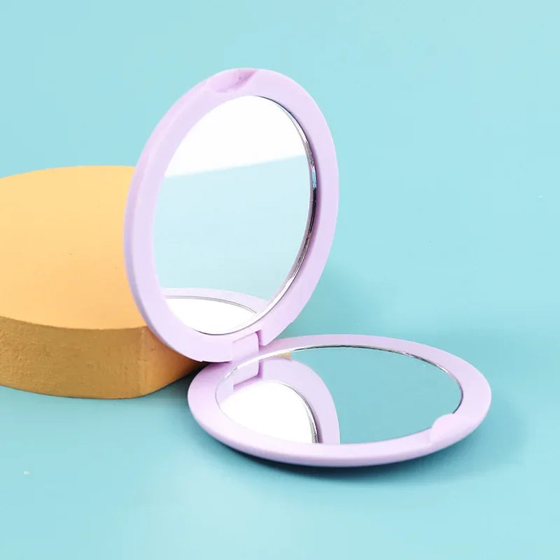Mini Folding Pocket Makeup Mirror – Portable Vanity Mirror Pocket Makeup Mirror PLUSH PURPLE