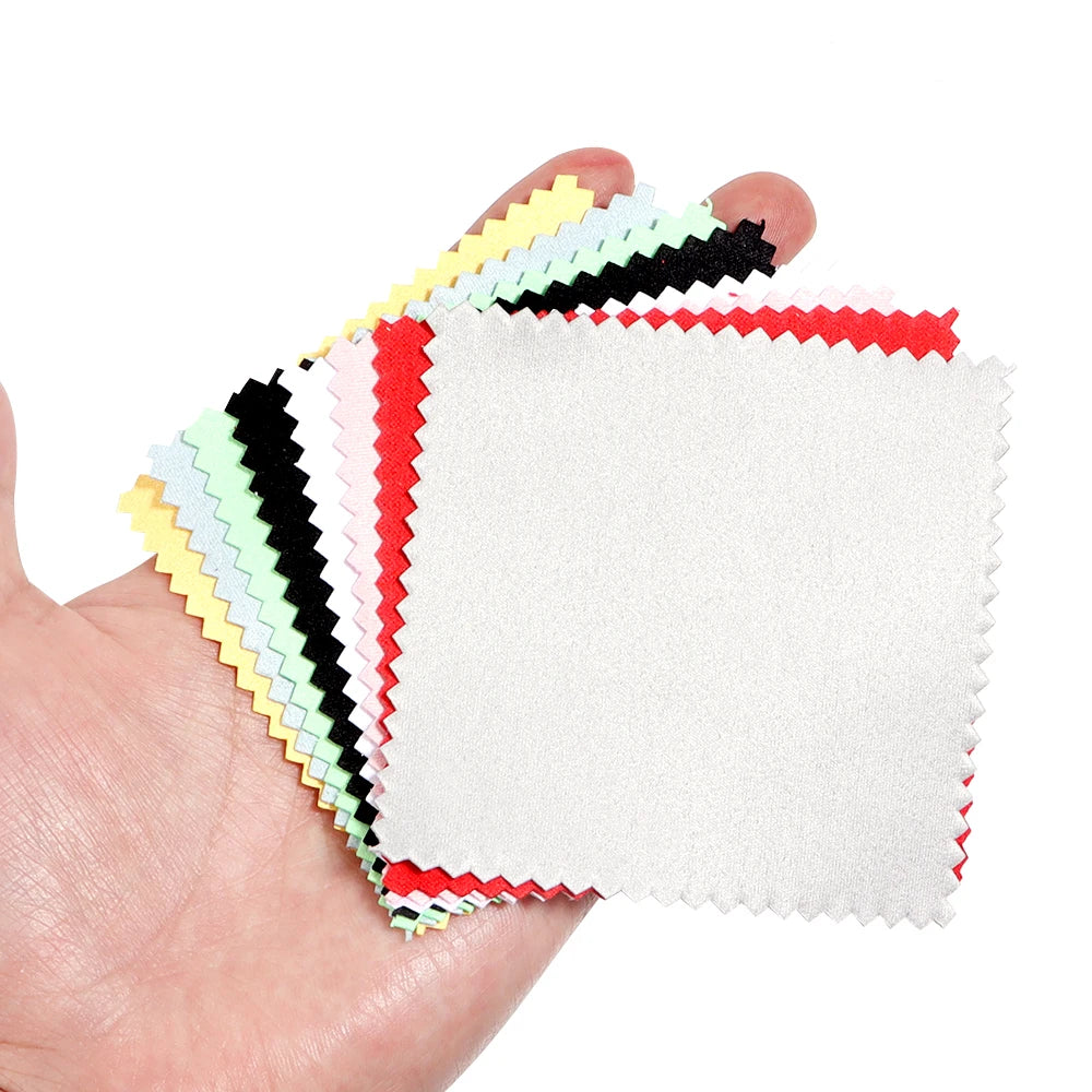 50pcs Soft Polishing Cloths for Glasses & Silver Jewelry Jewelry Polishing Cloth PLUSH