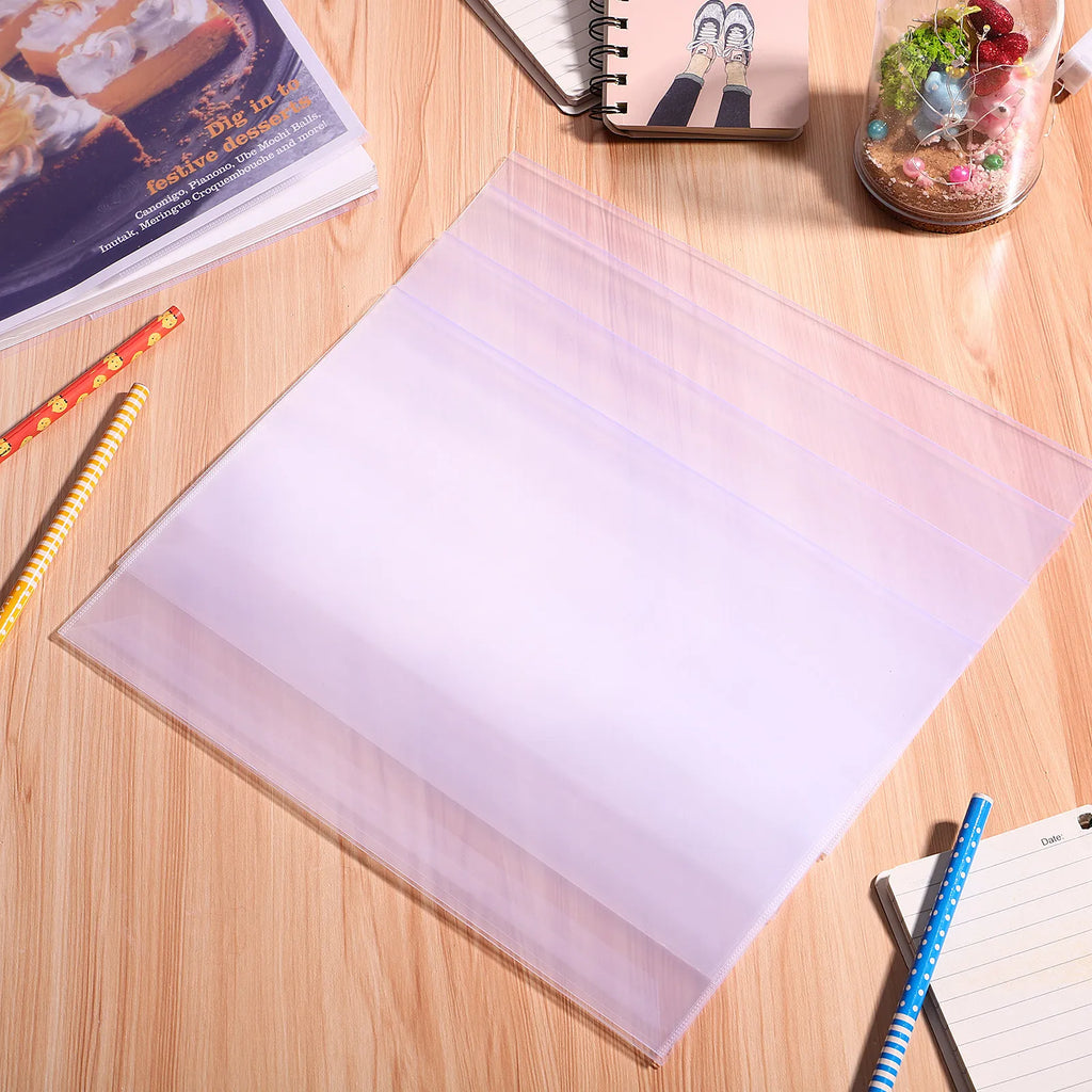 5-Pack Clear Waterproof PP Book Covers – Reusable Textbook Protectors Book Cover Protectors PLUSH