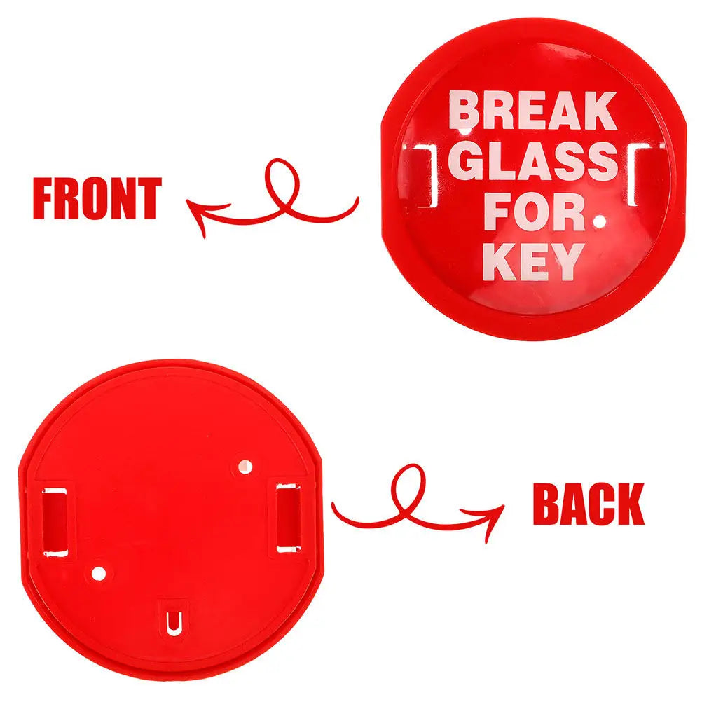 2-Pack Break Glass Emergency Key Lock Box – Wall Mounted Emergency Key Lock Box PLUSH