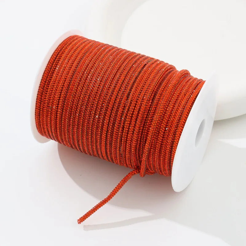 50 Yards 4mm Glass Rhinestone Rope Crystal Cord Trim – DIY