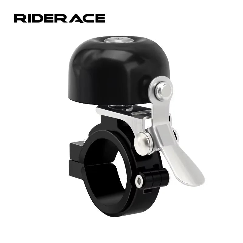 RIDERACE Retro Copper Bicycle Bell – Loud MTB & Road Bike Horn Bicycle Bell PLUSH black -1