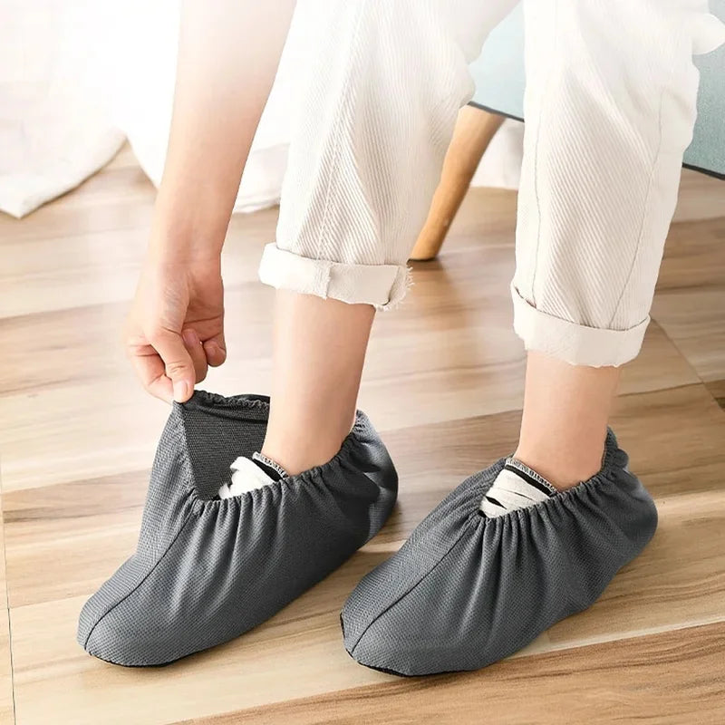Thick Reusable Non-Slip Shoe Covers – Washable Floor Protectors Reusable Shoe Covers PLUSH