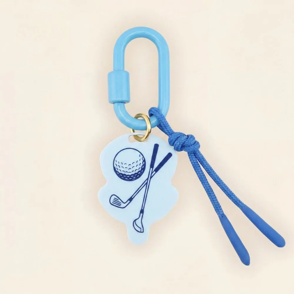 Woven Acrylic Sports Ball Keychain – Golf & Football Charm Keychain Charm PLUSH Style 7