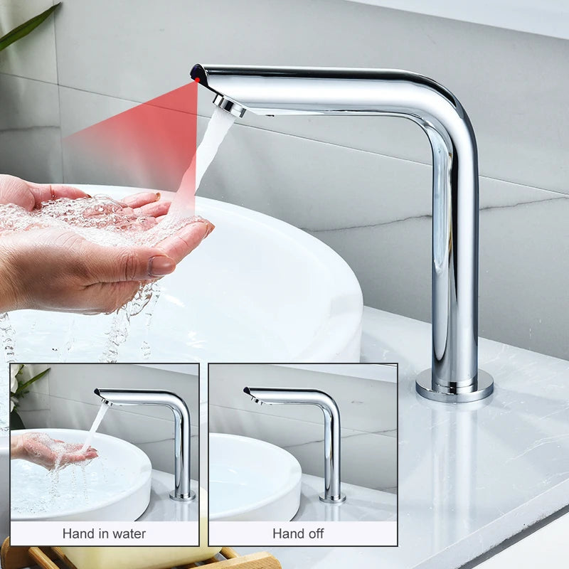 Sensor Basin Faucet Chrome Deck Mounted – ELS8870 Auto Tap Sensor Basin Faucet PLUSH