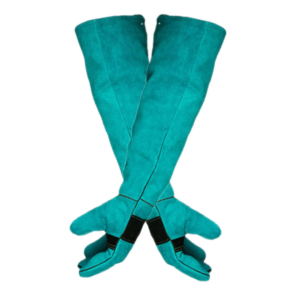 Anti-Bite Leather Gloves for Dog Cat & Bird Handling Pet Safety Gloves PLUSH
