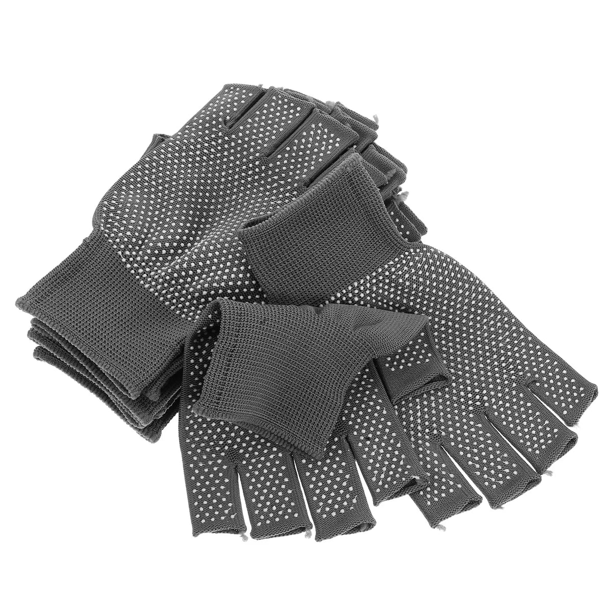 5 Pairs Fingerless Work Gloves Non-Slip Grip Winter Warm Fingerless Work Gloves PLUSH Default Title